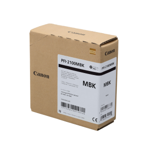 Cartucho de tinta Canon PFI-2100MBK Negro Mate - 160 ml.