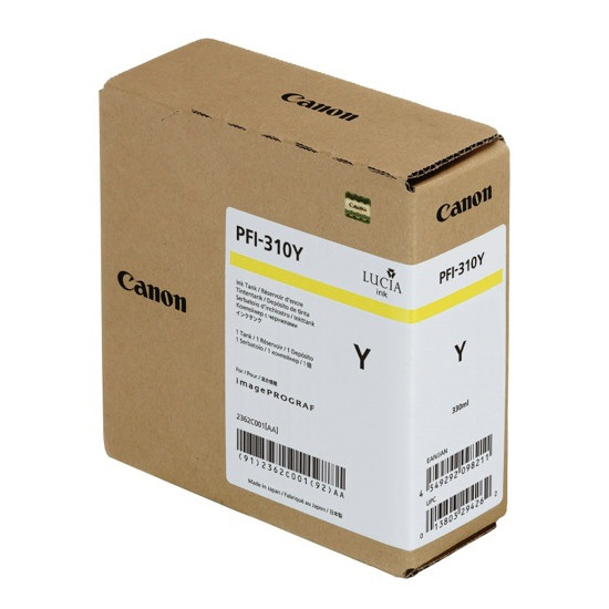 Cartucho de tinta Canon PFI-310Y Amarillo - 330 ml.