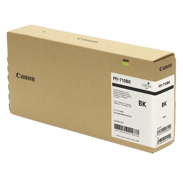 Cartucho de tinta Canon PFI-710BK Negro Brillo - 700 ml.